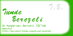 tunde berczeli business card